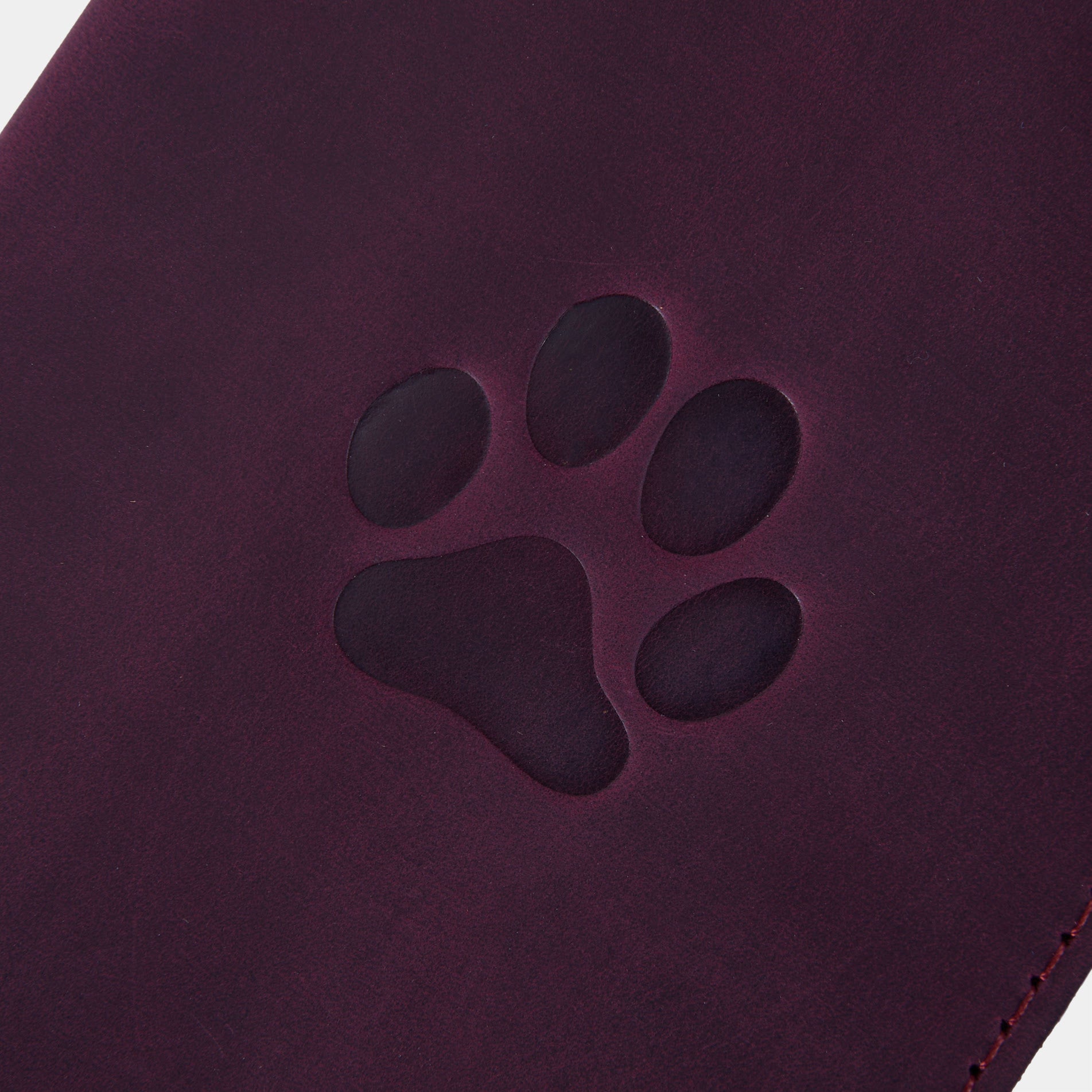 Обкладинка для ветеринарного паспорта Paw, бордо (вінтажний)