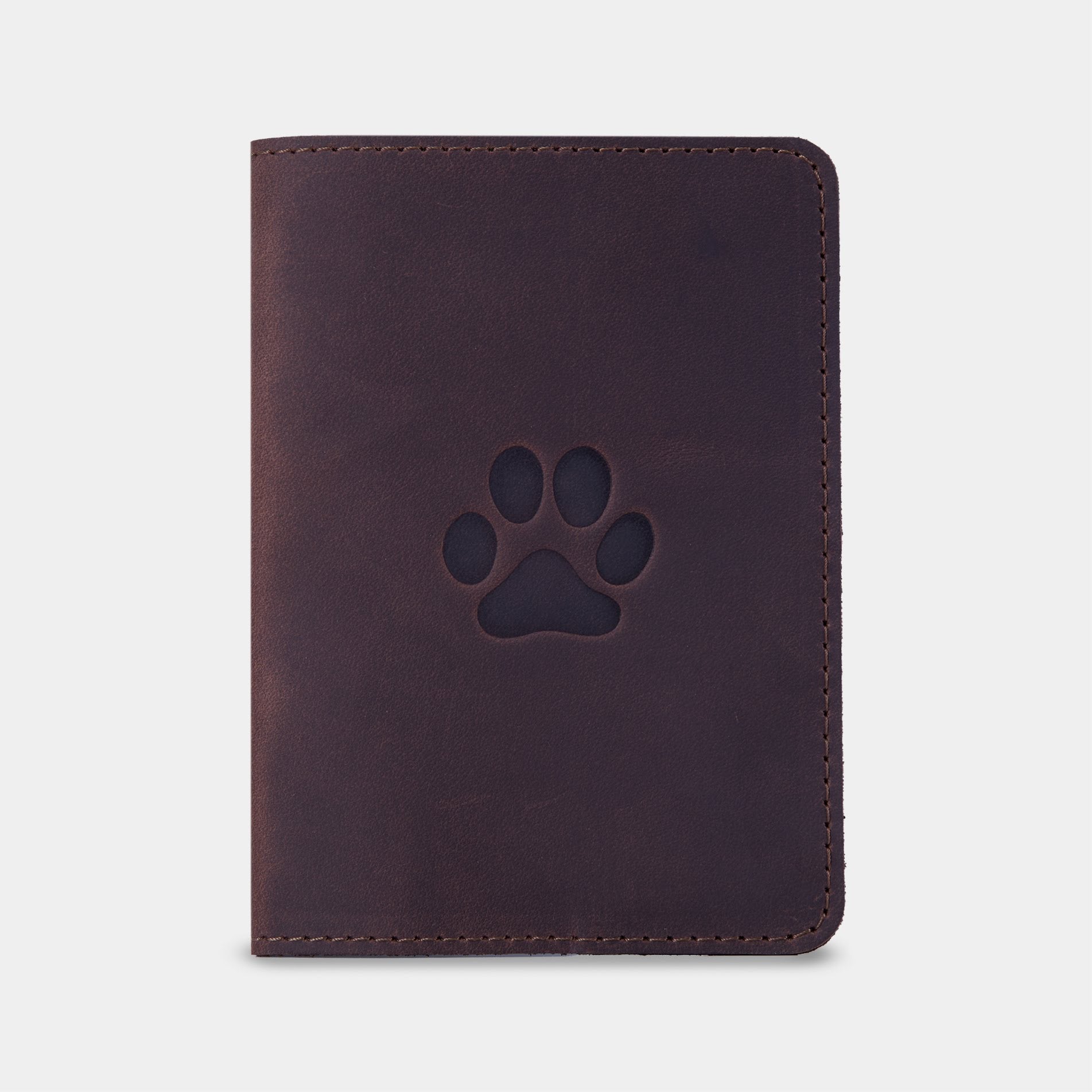 Обкладинка для ветеринарного паспорта Paw, коричневий (вінтажний)