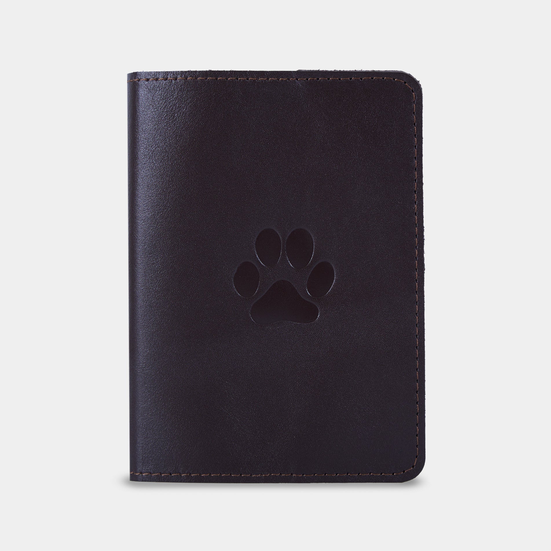 Обкладинка для ветеринарного паспорта Paw, шоколад