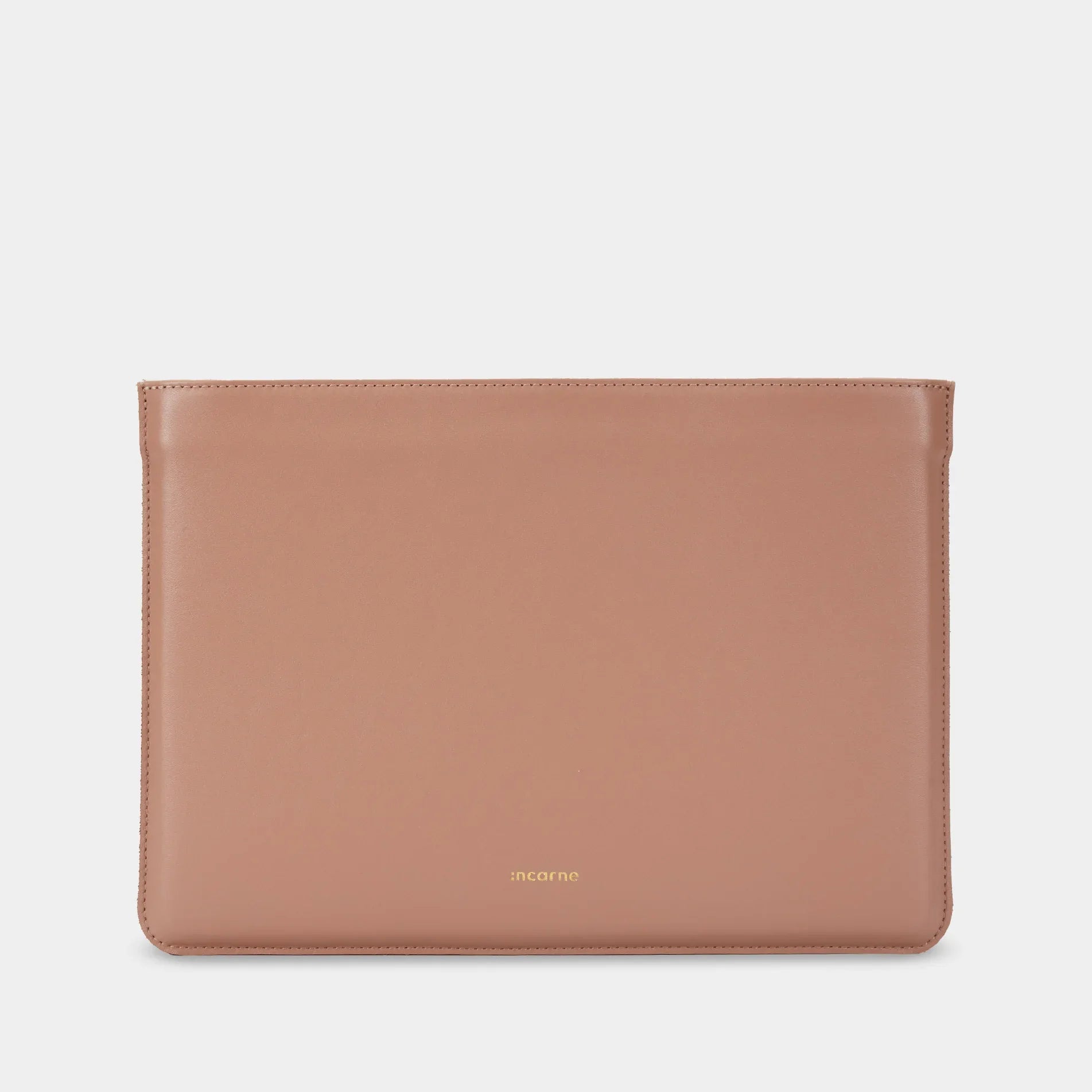 Шкіряний чохол Cline для MacBook мокка з кардхолдером Minimal, аксесуари для роботи та подорожей