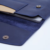 Кожаный чехол для ноутбука с диагональю экрана 13" и 15" с карманом