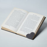 Кожаные закладки для книг уголки «Сердце» (сет из 3 шт.)