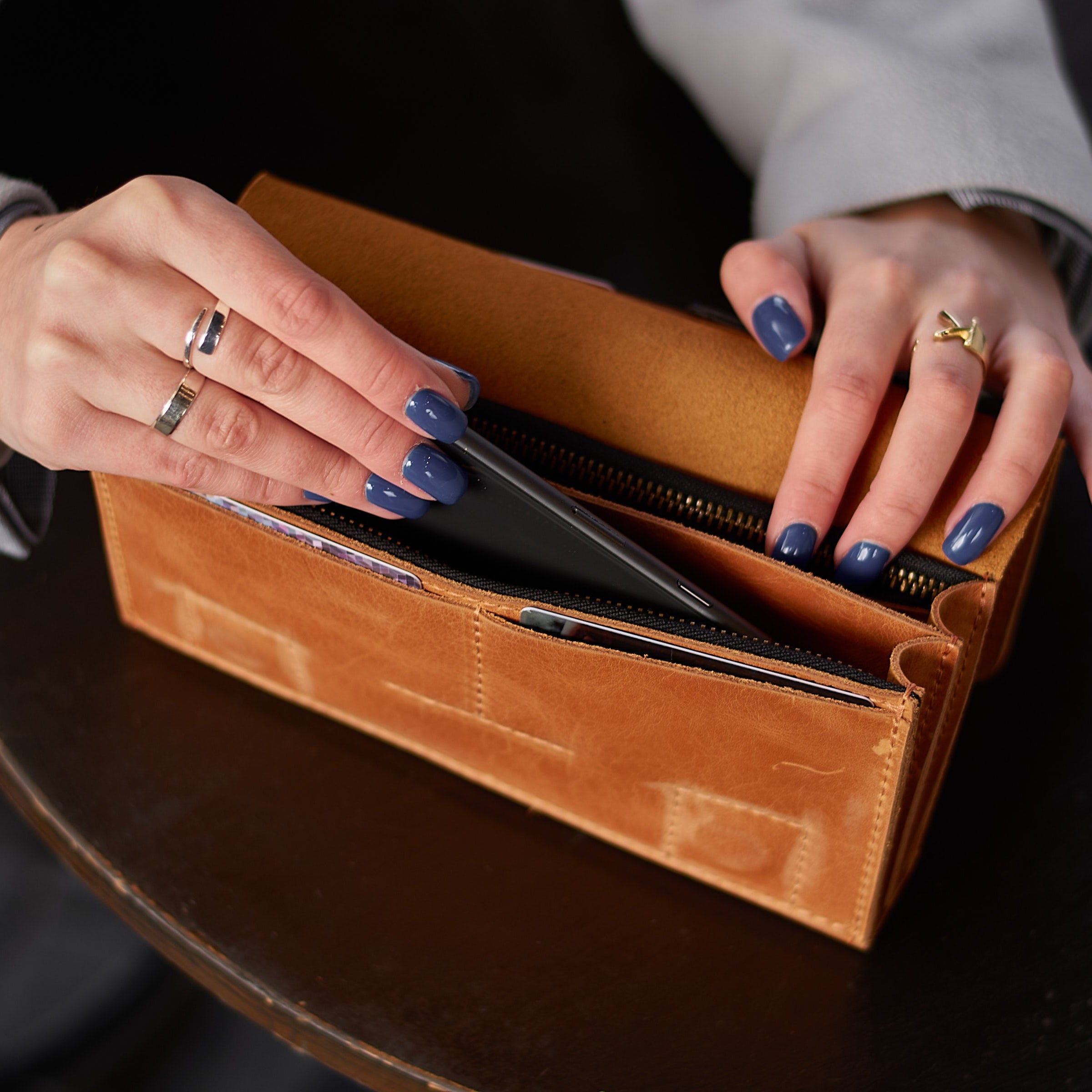 Гаманець Klondike, коньяк (вінтажний)