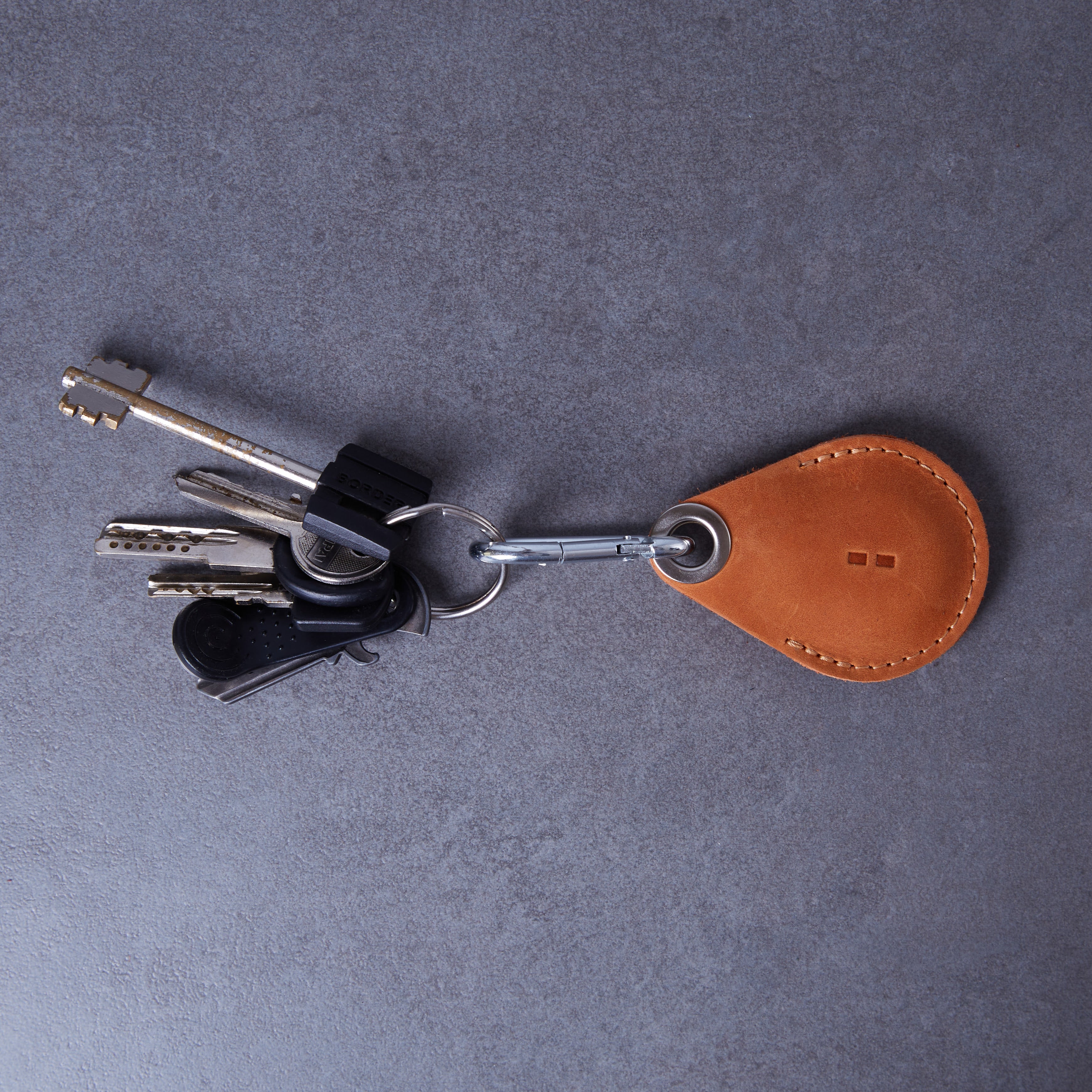 Чохол для AirTag Key Tag, коньяк (вінтажний)