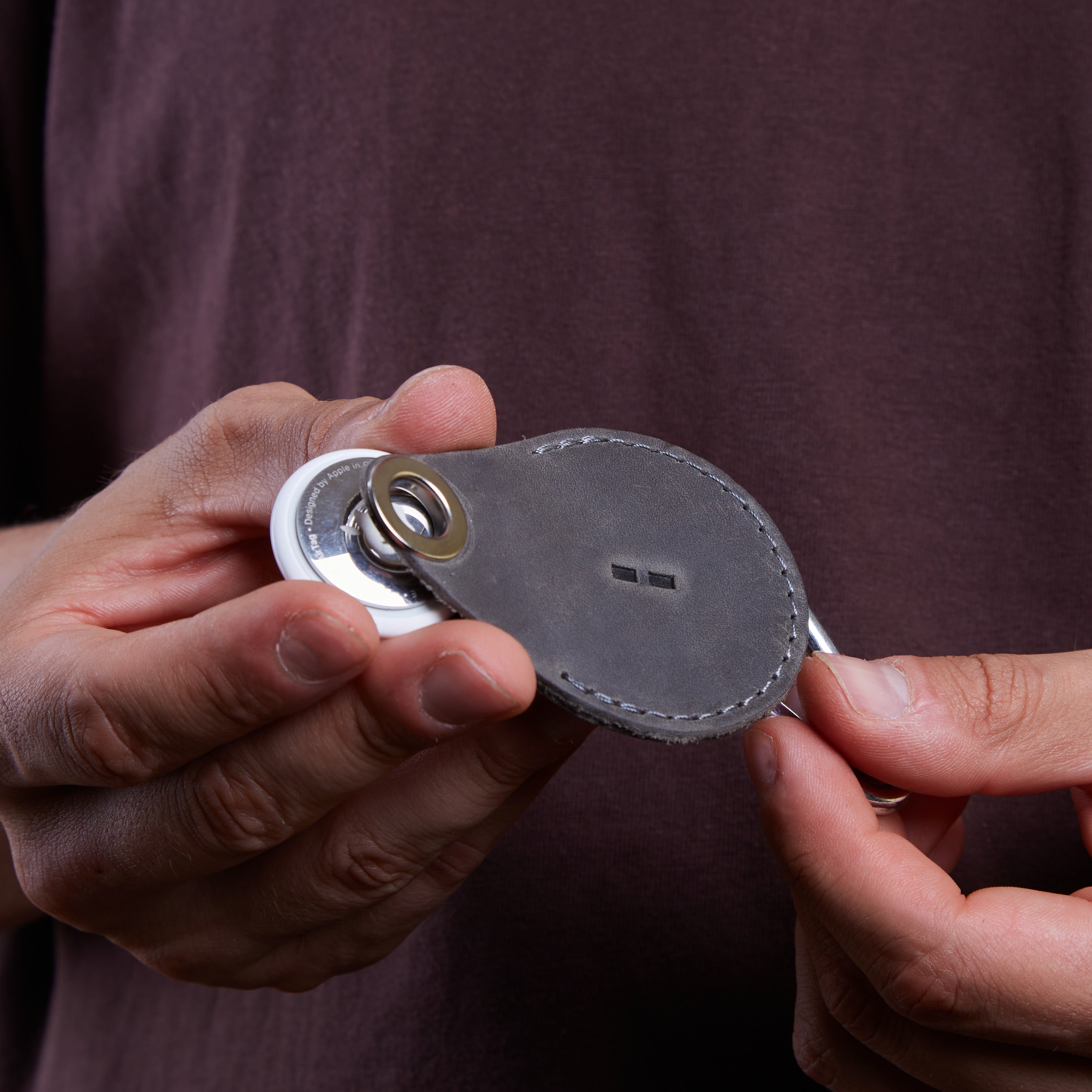 Чохол для AirTag Key Tag, сірий (вінтажний)