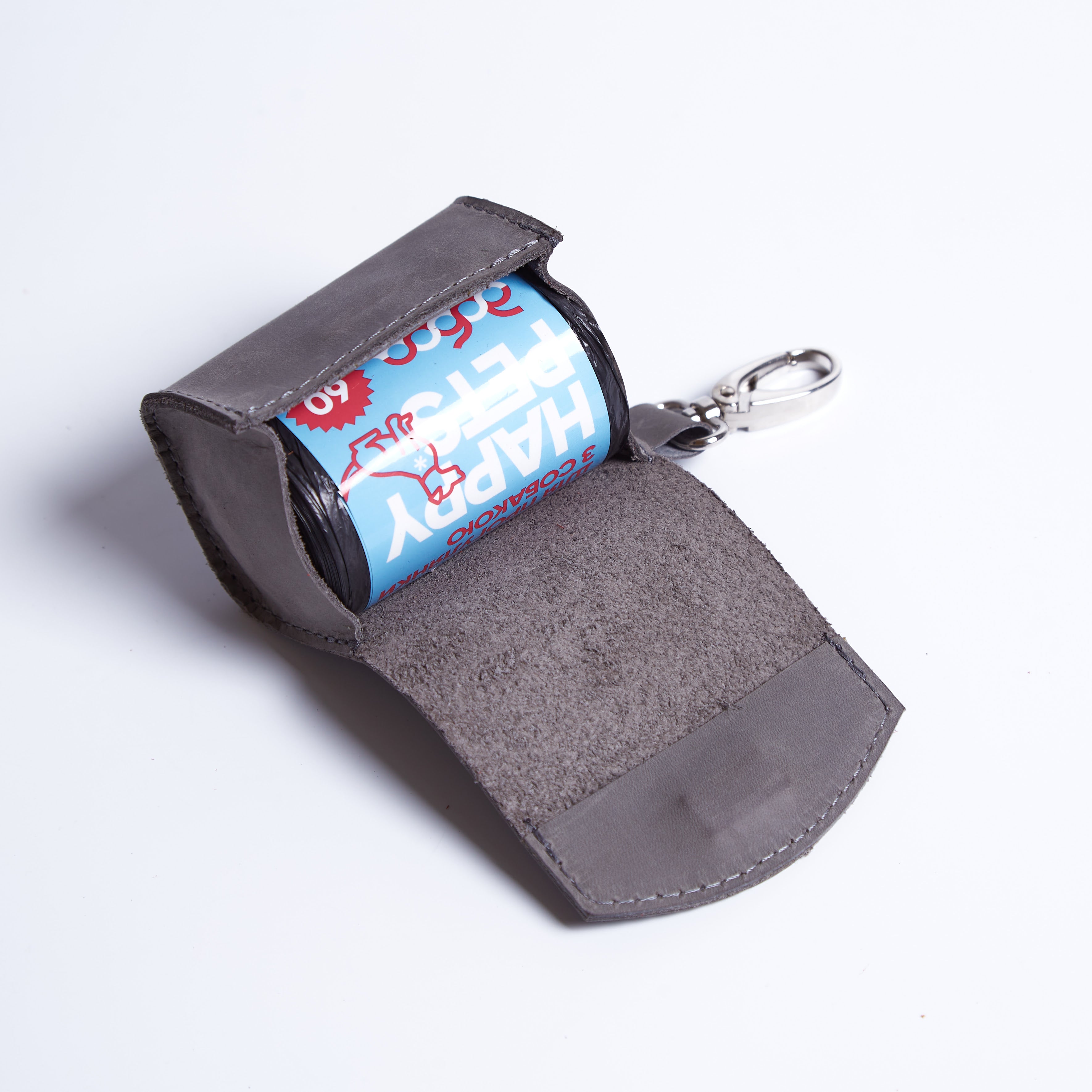 Сумка-брелок для гигиенических пакетов для выгула собак Easy Walk, серый (винтажный)