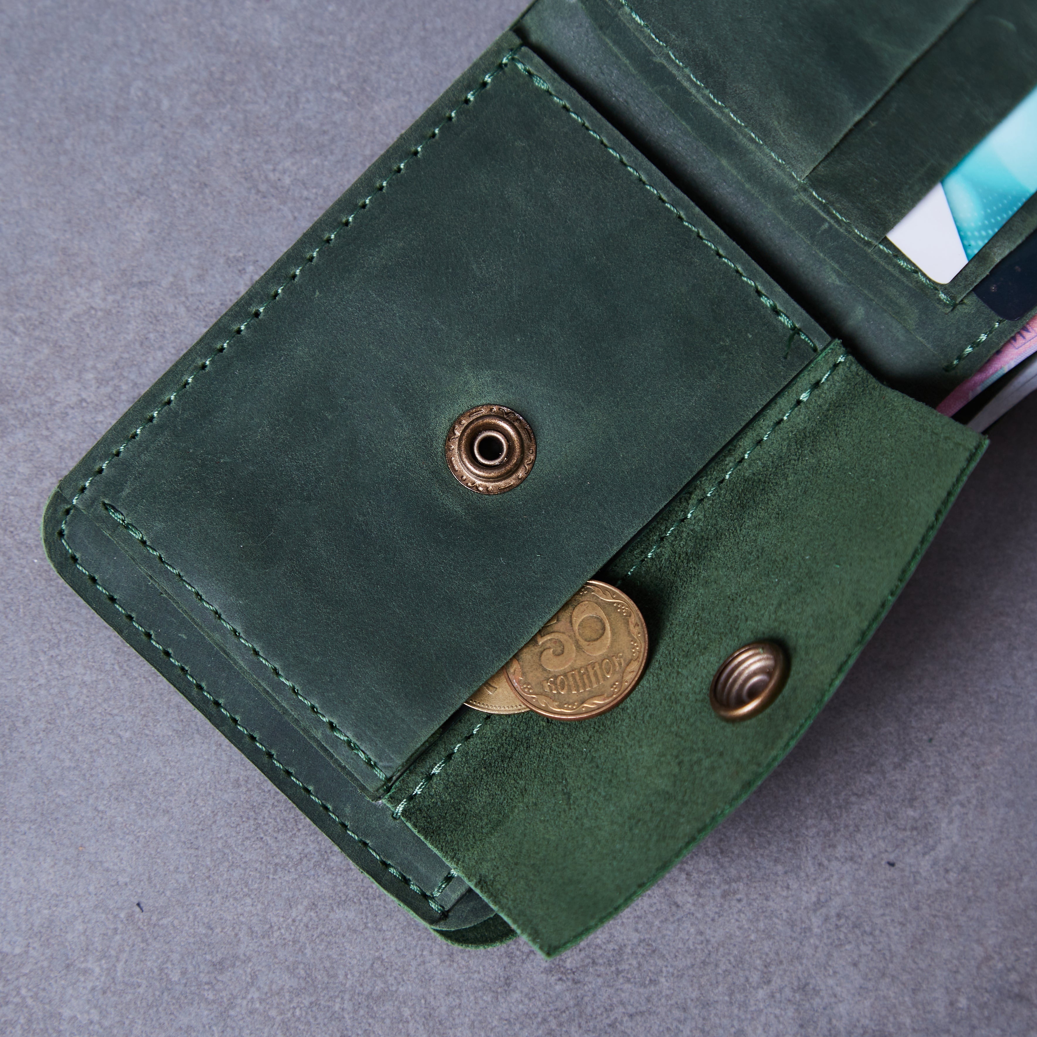 Гаманець Jack, зелений (вінтажний)