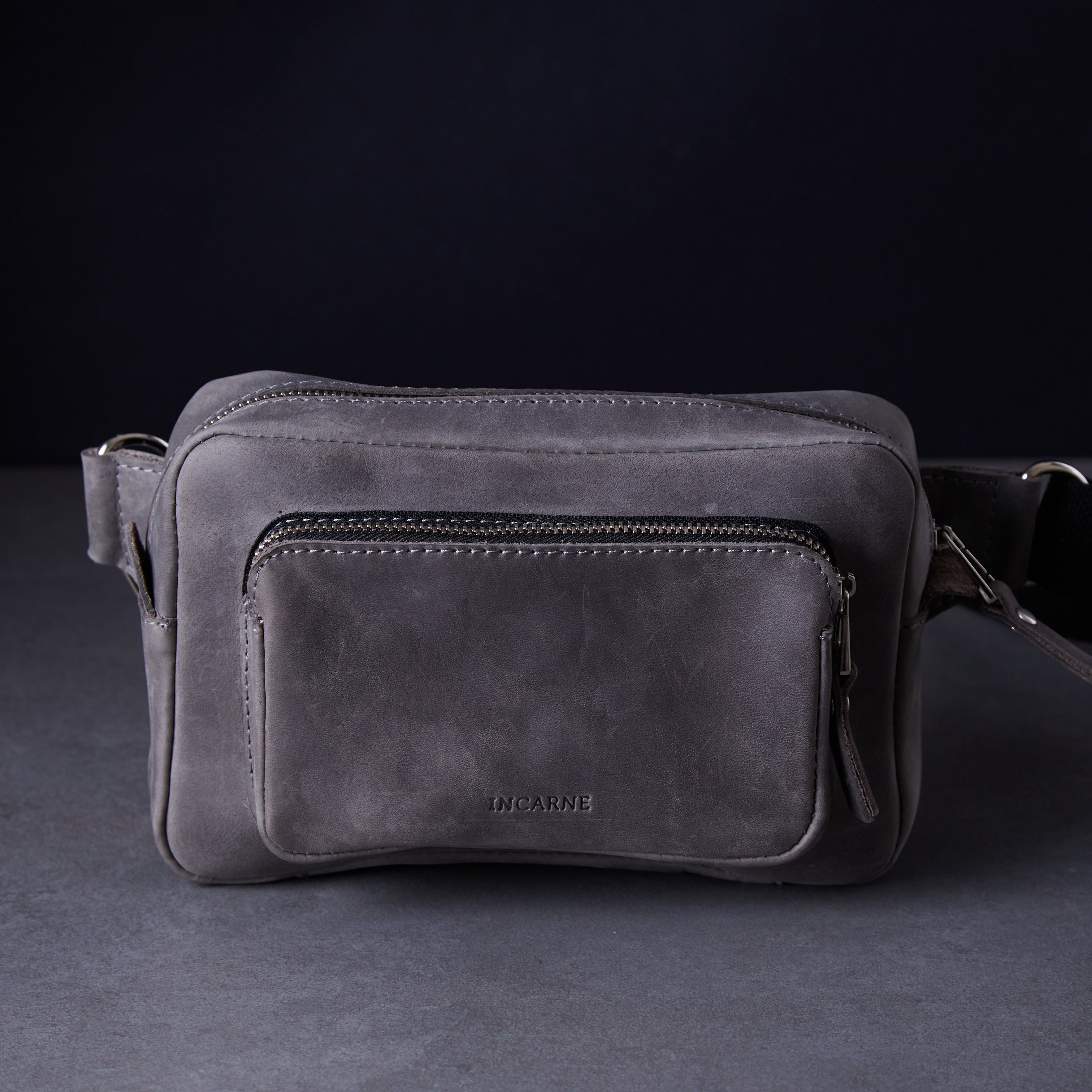 Поясна сумка Couple, сірий (вінтажний)