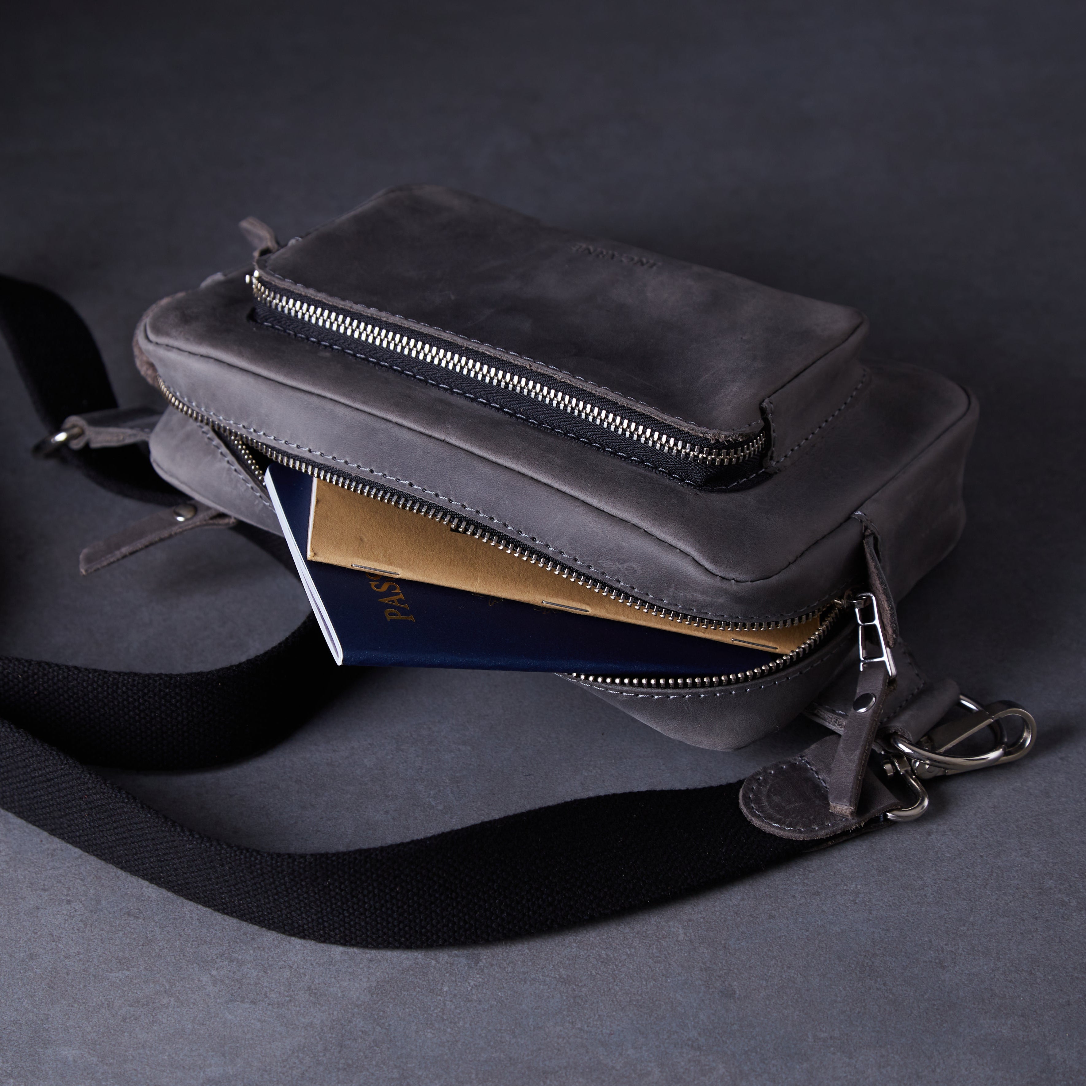 Поясна сумка Couple, сірий (вінтажний)