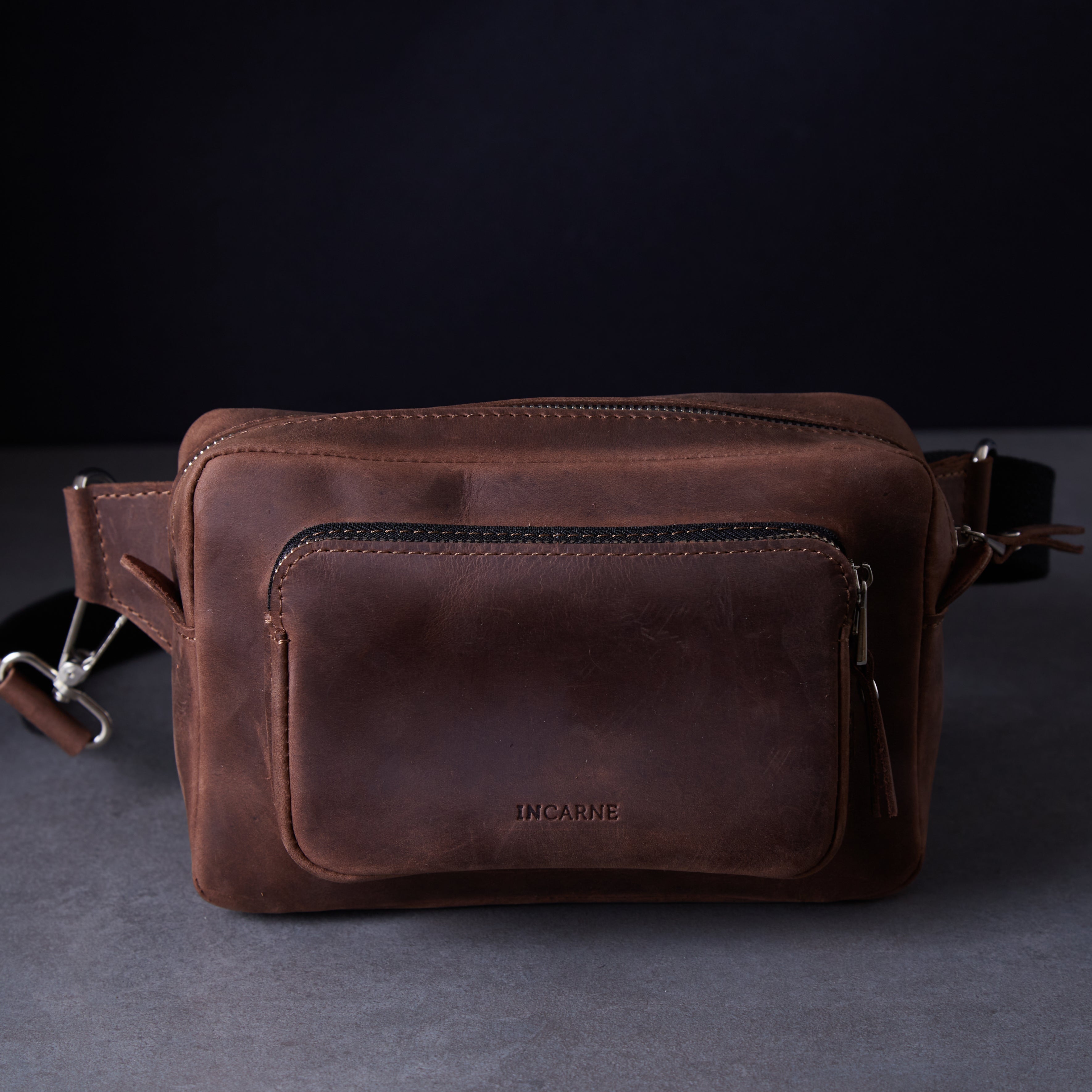 Поясна сумка Couple, коричневий (вінтажний)