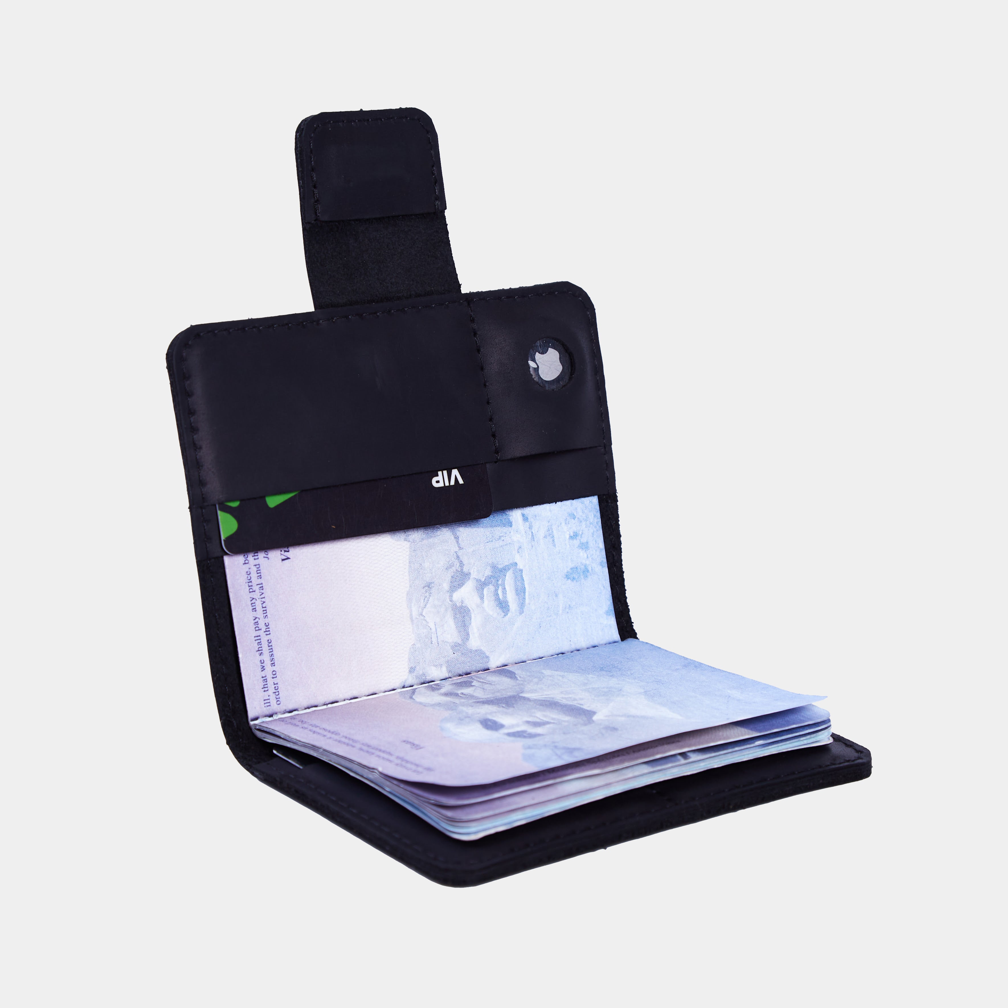 Обкладинка на паспорт Smart Journey, чорний (вінтажний)