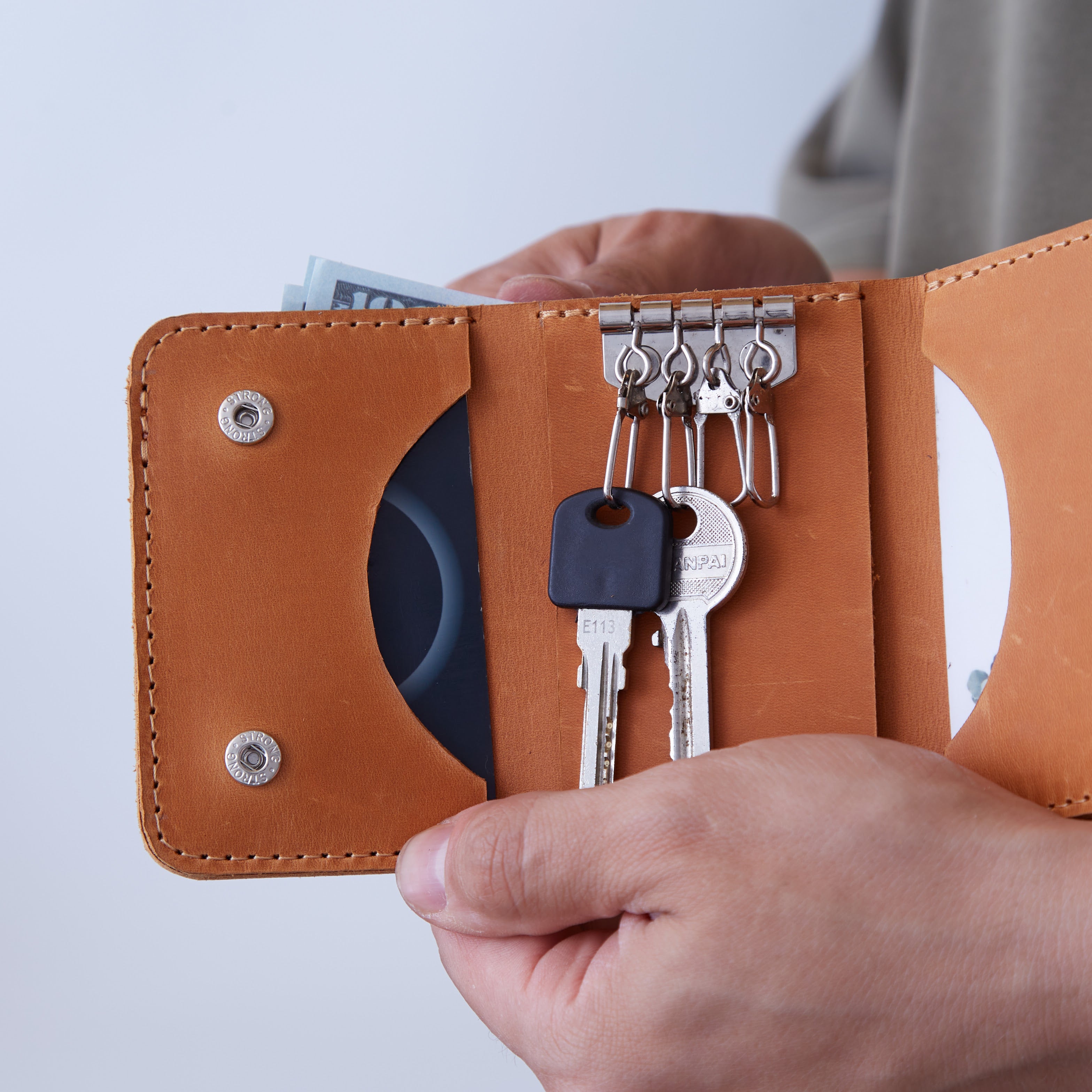 Ключниця Key Plus, коньяк (вінтажний)