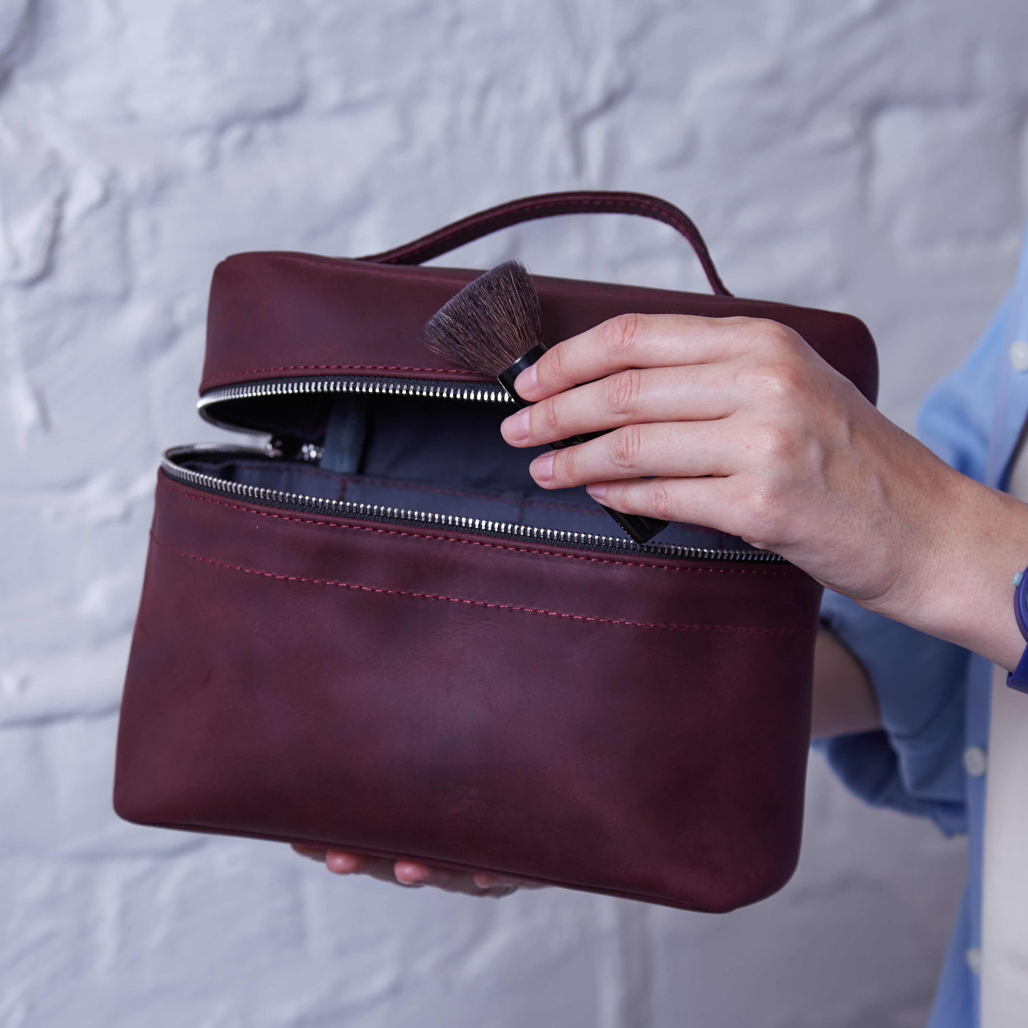 Косметичка Road, бордо (вінтажний)