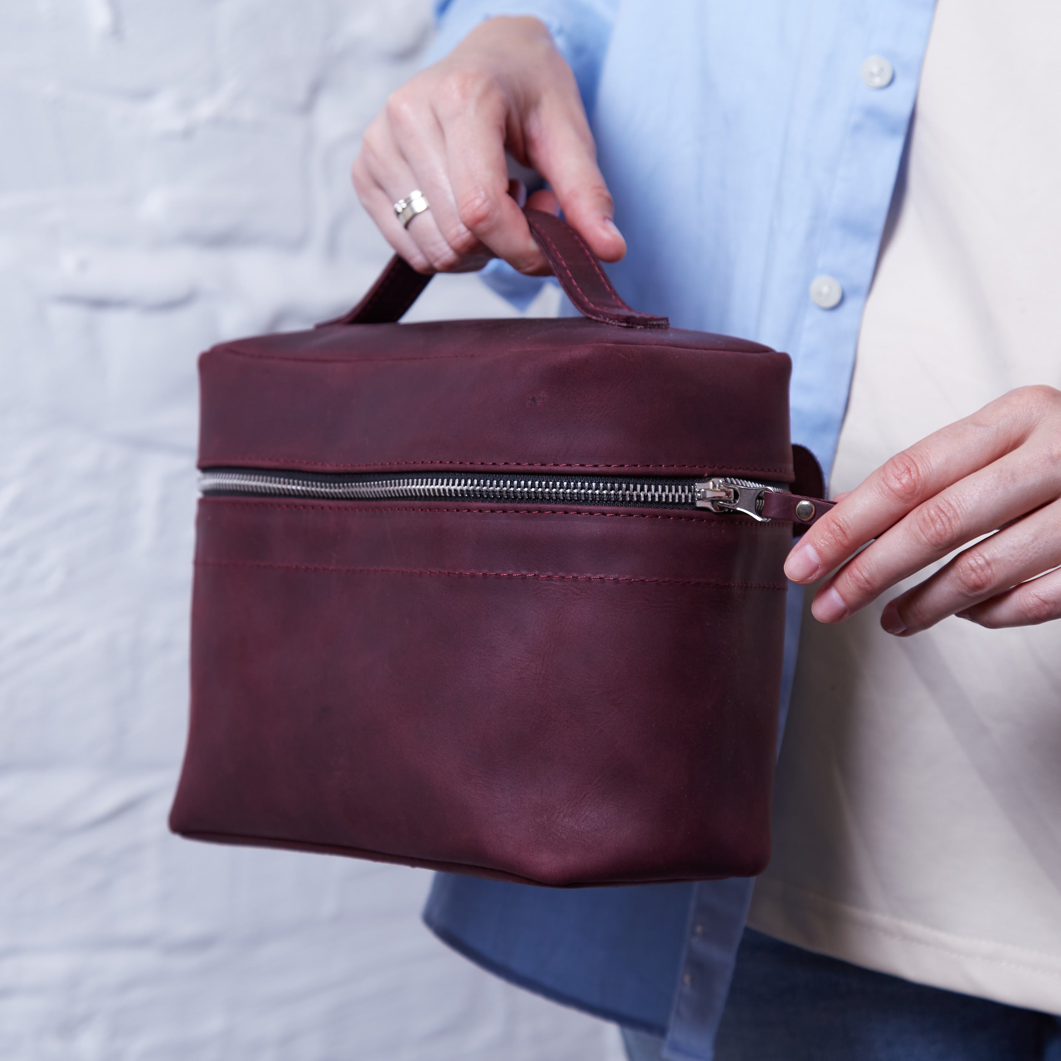 Косметичка Road, бордо (вінтажний)