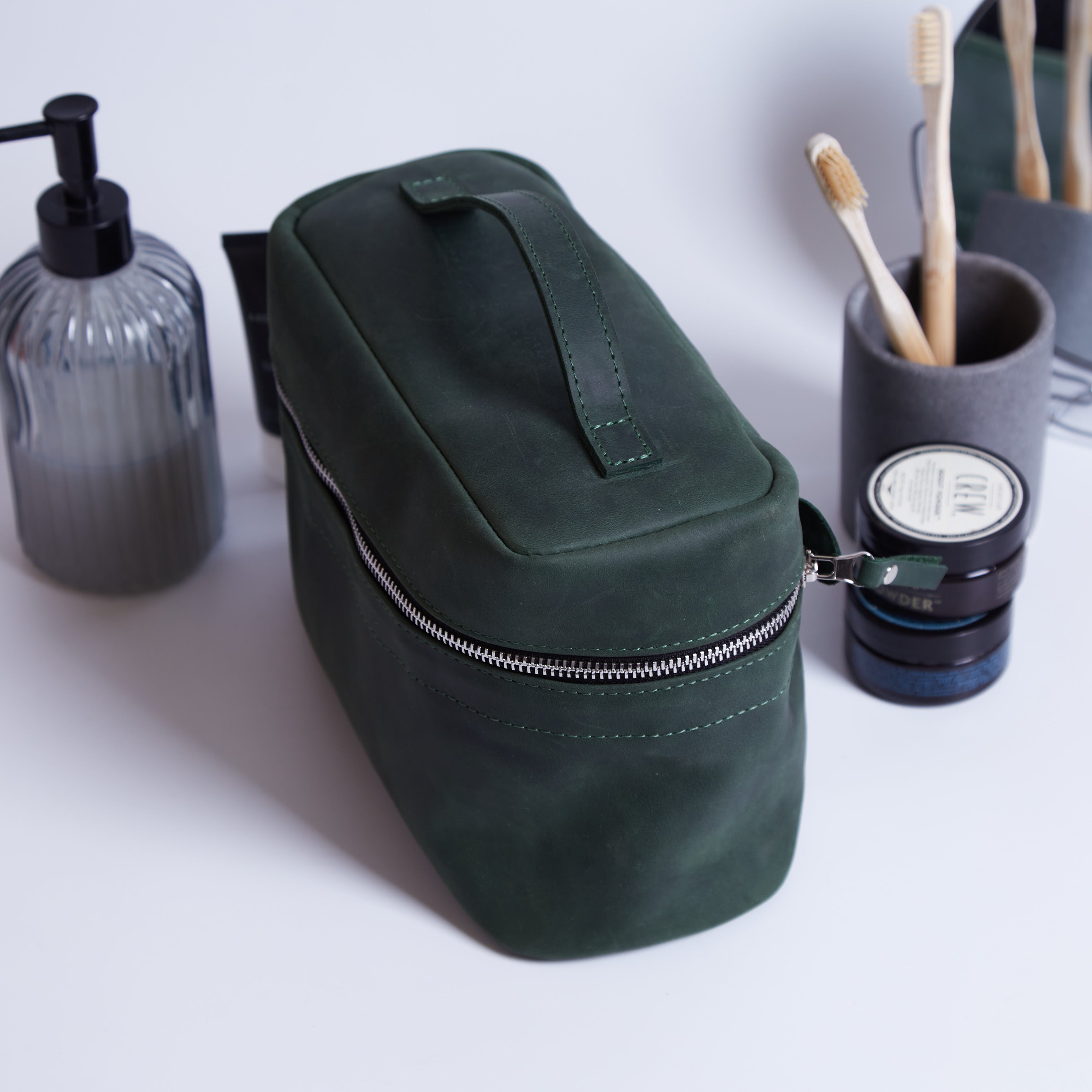 Косметичка Road, зелений (вінтажний)