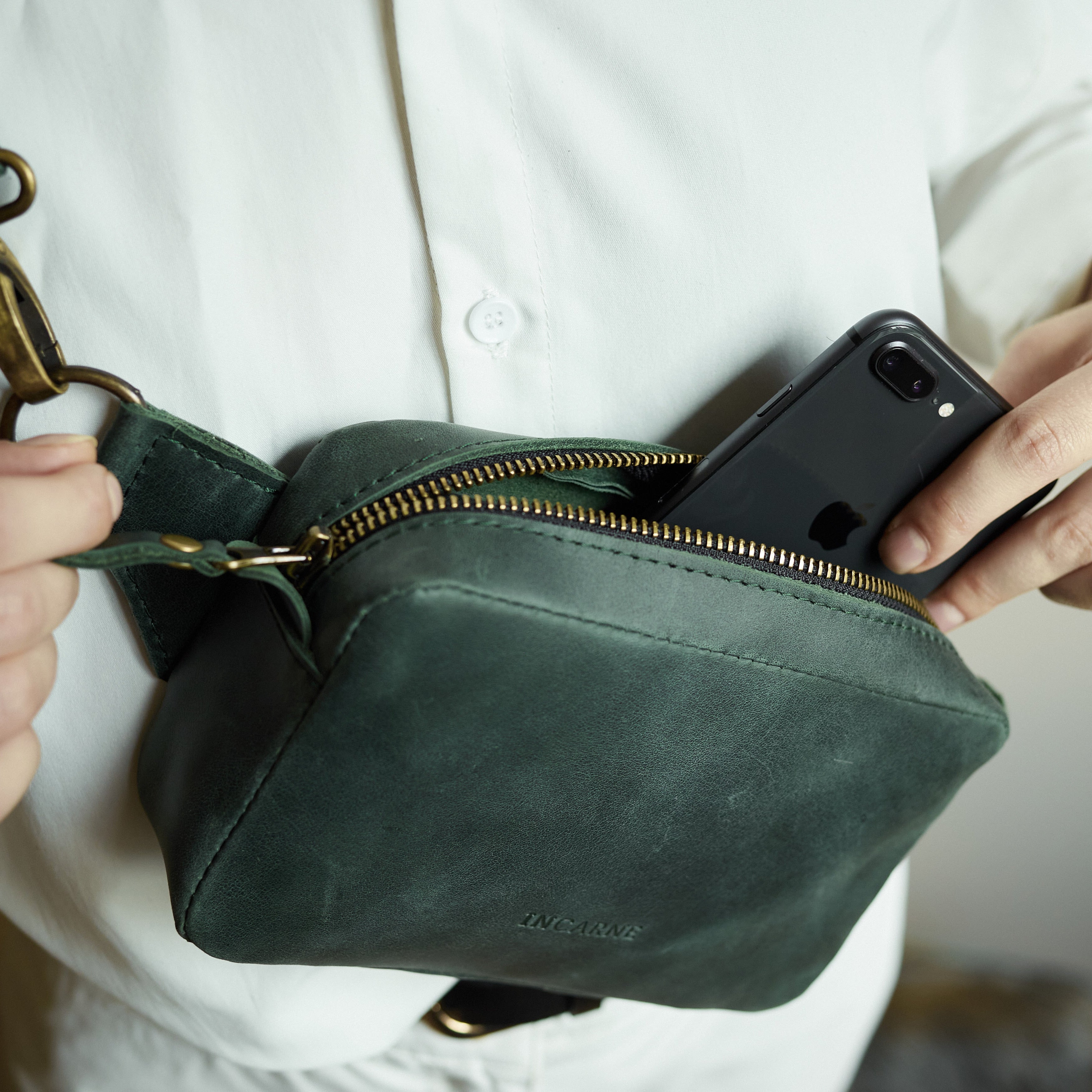 Поясная сумка Block, зеленый (винтажный)