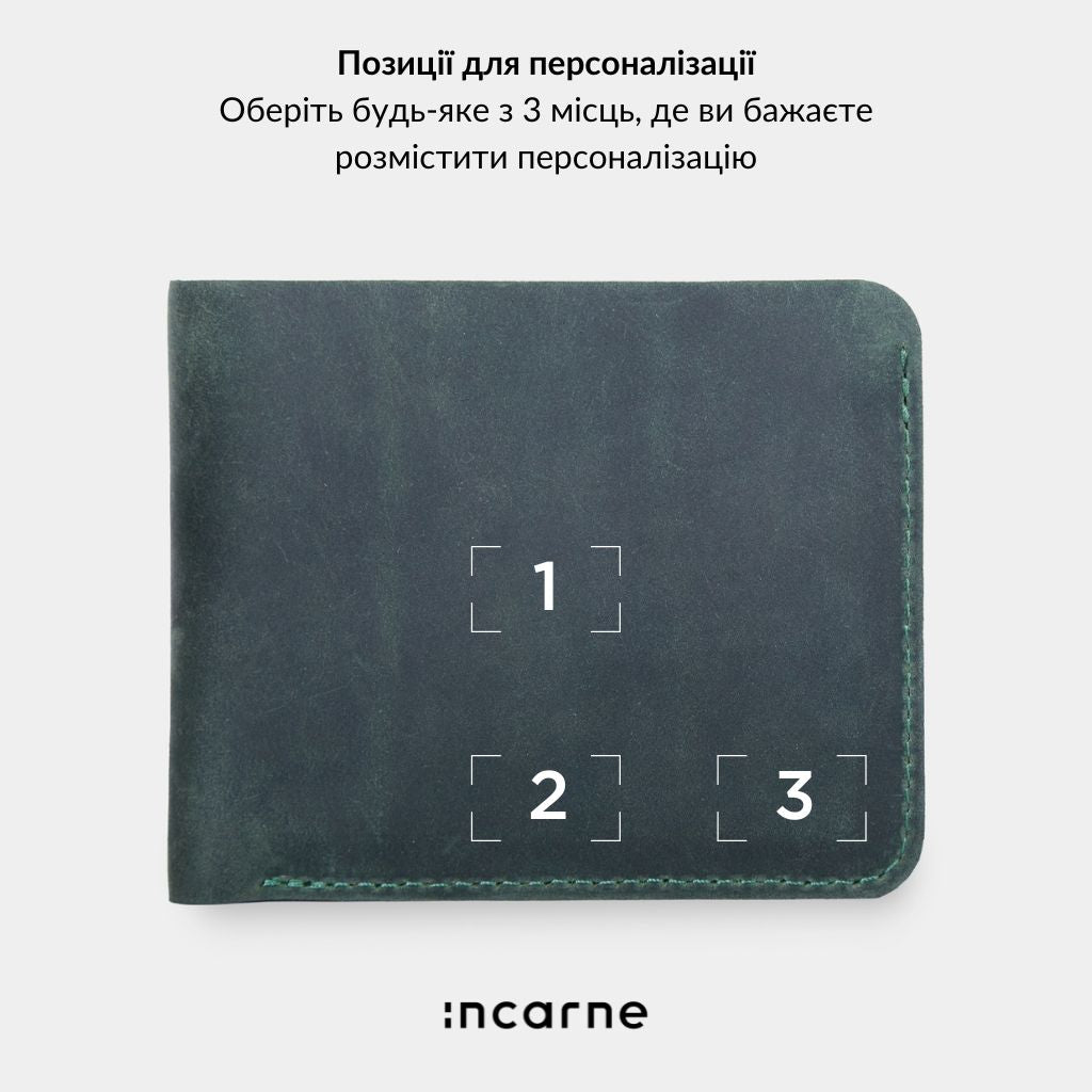 Кожаный мини кошелек с двумя отделениями для купюр «Джек» Jack