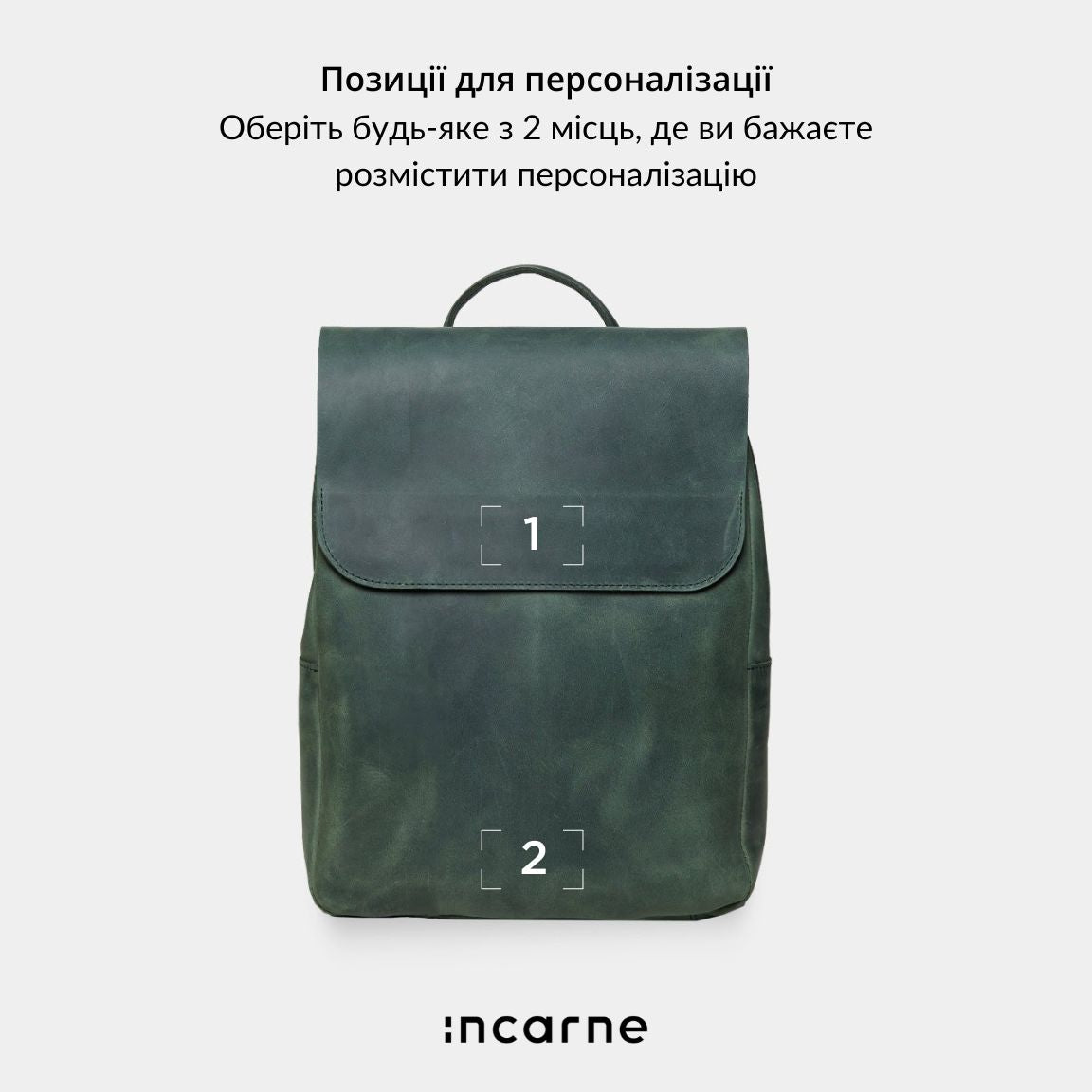 Рюкзак для ноутбука Unia, зелений (вінтажний)