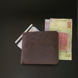 Шкіряний міні гаманець з двома відділеннями для купюр «Джек» Jack