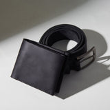 Подарунковий набір: гаманець «Фолд» Fold + ремінь «Нью Паралел» New Parallel