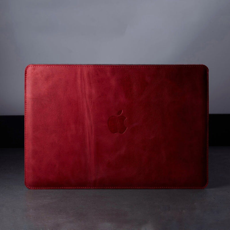Червоний чохол «Гамма Плюс» Gamma Plus для MacBook Pro 15 2012-2015 / Pro 16 2019-2022 з лого Apple